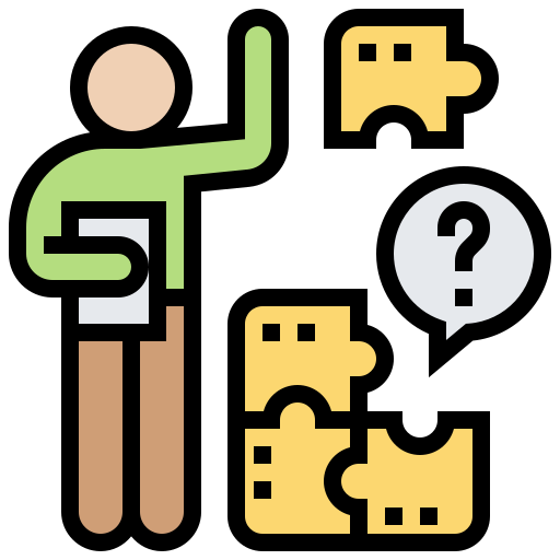 Images shows a student and a jig saw puzzle with one piece missing and showing a question mark